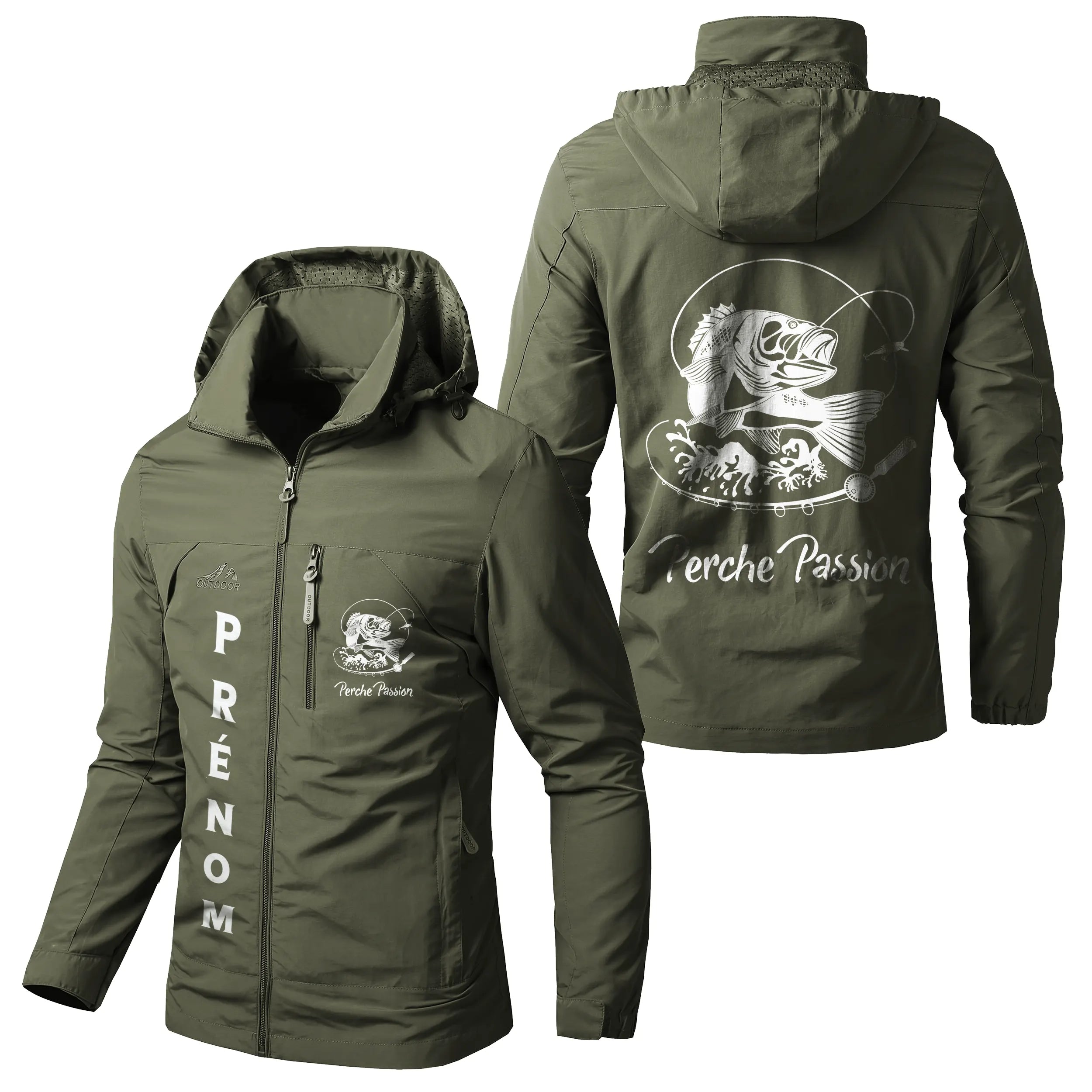 Veste Imperméable Personnalisée Pour Pêcheur, Pêche  La Perche, Cadeau Original Pêcheur - CT29112339