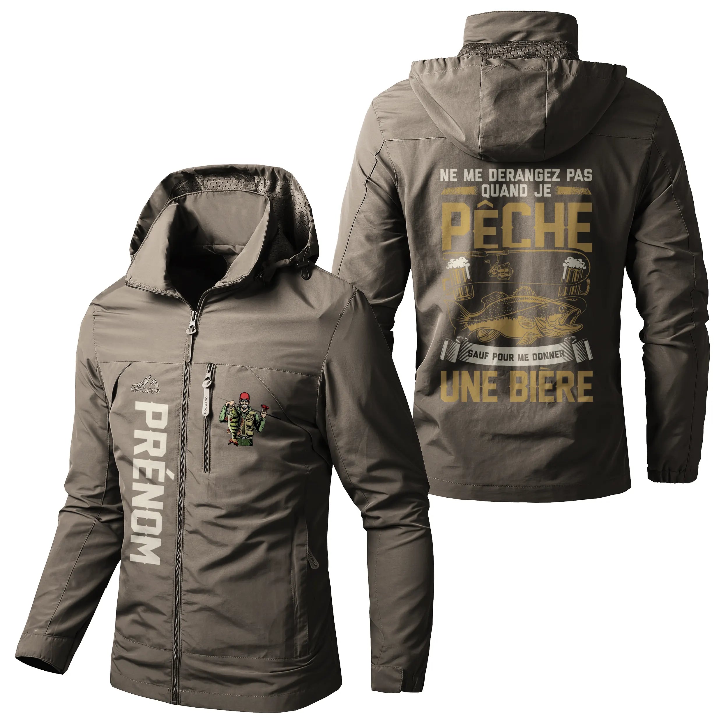 Veste Imperméable Pêcheur, Ne Me Derangez Pas Quand Je Pêche Sauf Pour Me Donner Une Bière - CT02102345