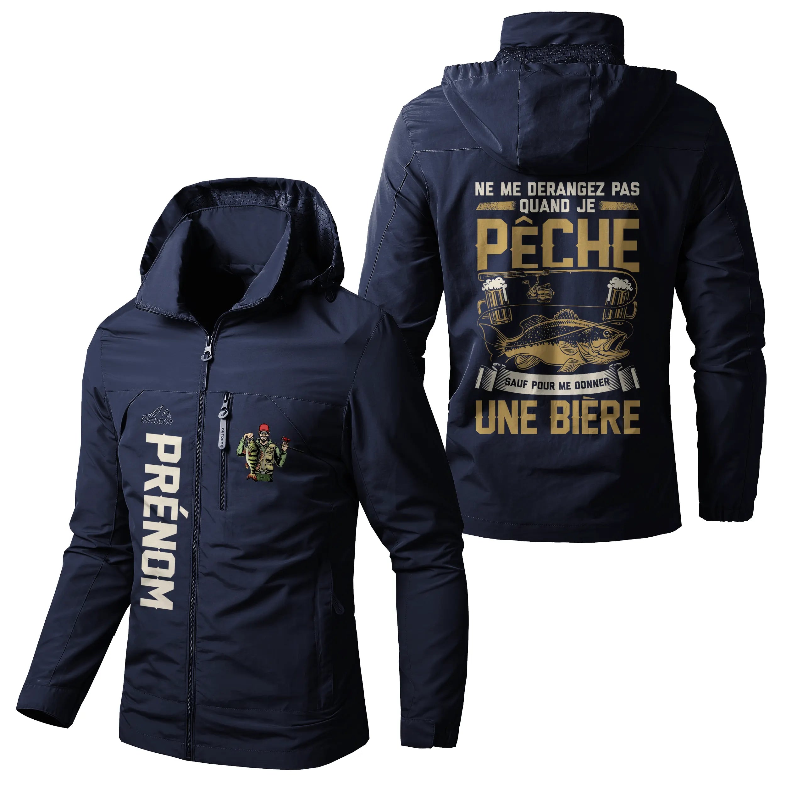 Veste Imperméable Pêcheur, Ne Me Derangez Pas Quand Je Pêche Sauf Pour Me Donner Une Bière - CT02102345