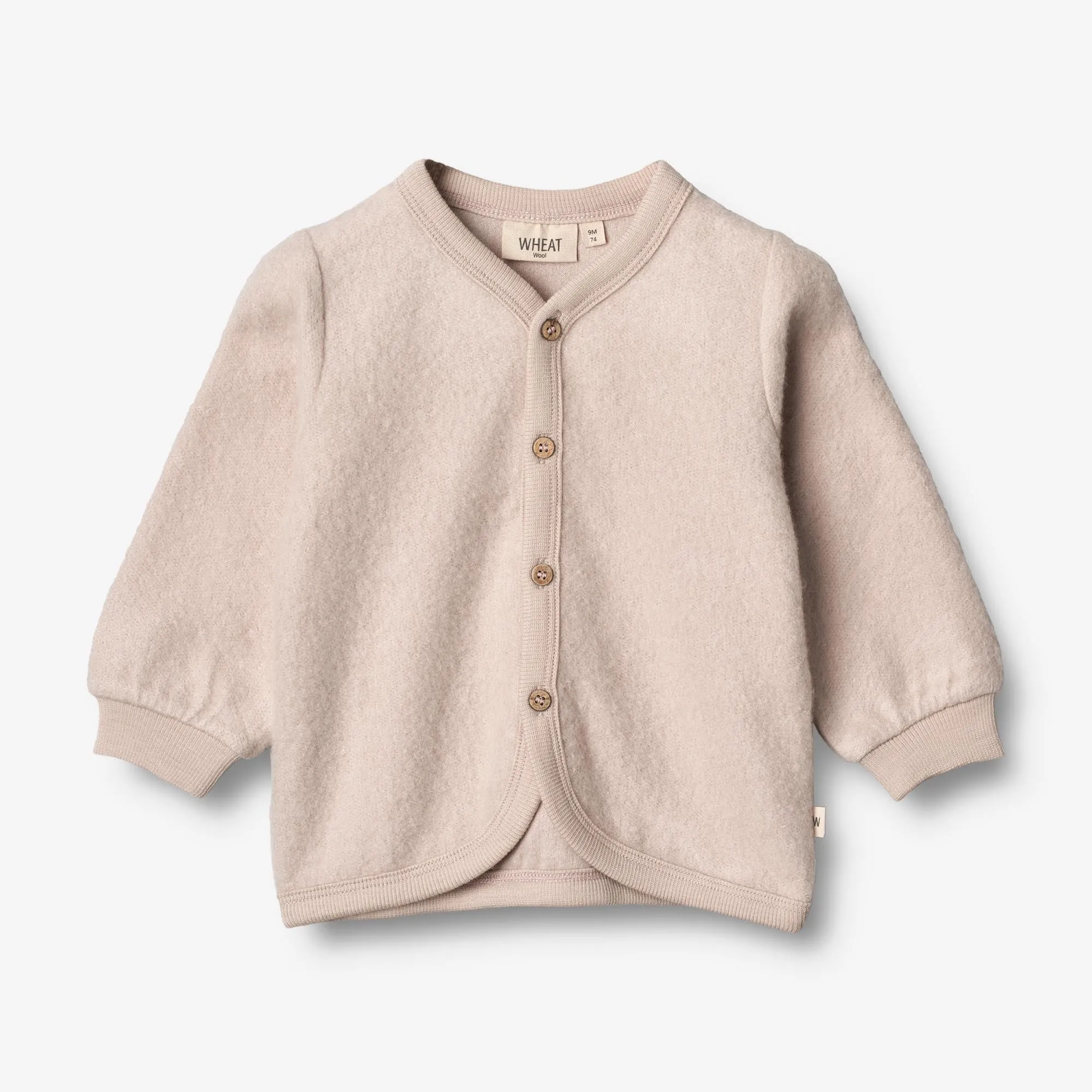 Wool Fleece Cardigan | Baby - pale lilac