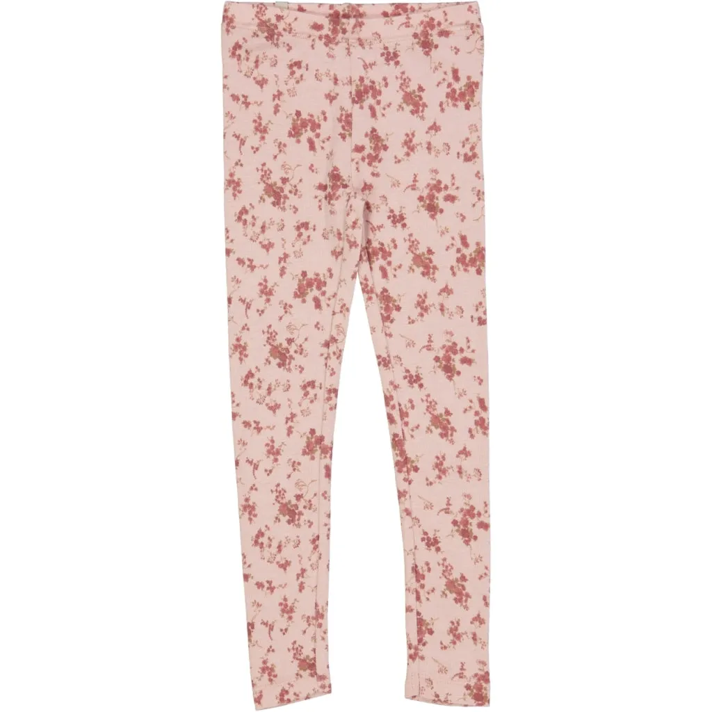 Wool Leggings - rose flowers