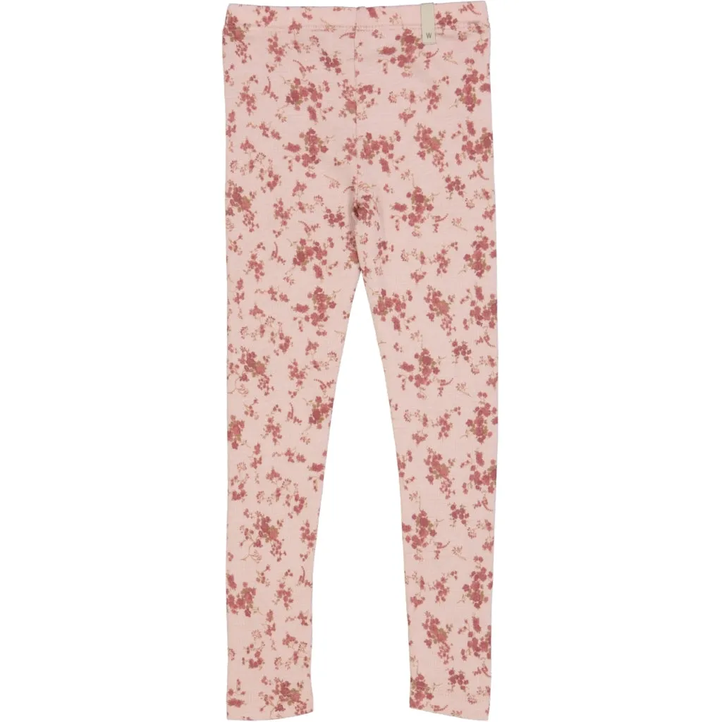 Wool Leggings - rose flowers