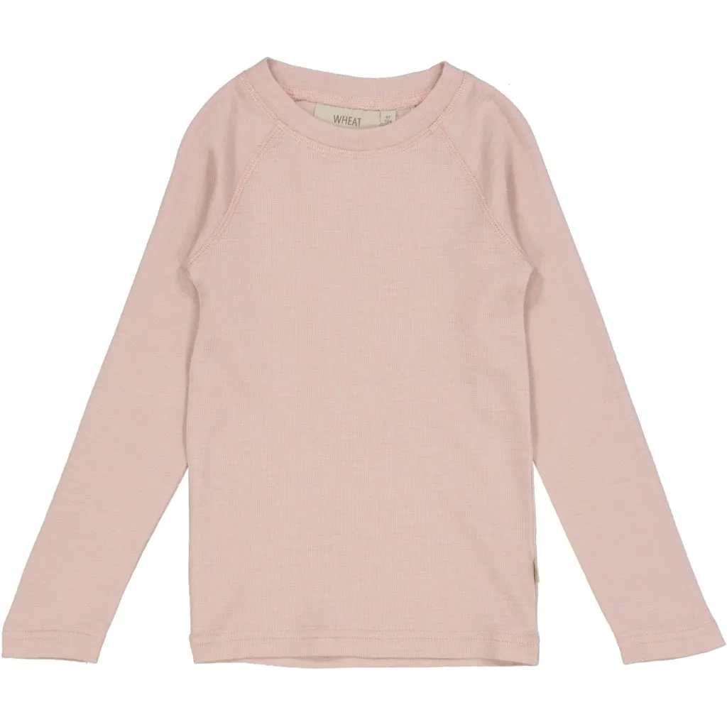 Wool T-Shirt LS - rose powder