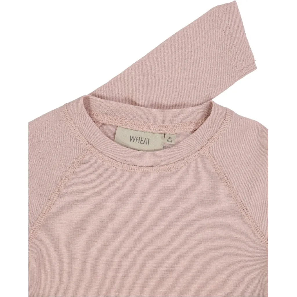 Wool T-Shirt LS - rose powder